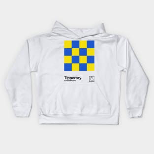 County Tipperary / Original Retro Style Minimalist Poster Design Kids Hoodie